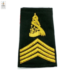 Conjunto de Epaulettes Bordadas a Mano con Hilo de Bullion sobre Base de Plástico, Personalizadas para Hombres, Insignias de Seguridad Táctica - Product Image 5