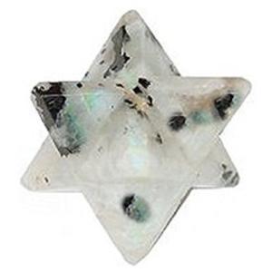 Ágata de cristal curativa natural, piedra lunar arcoíris, Merkaba estrella, venta al por mayor, ágata de Ameena - Product Image 1
