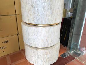 Mesas de centro redondas con incrustaciones, muebles modernos de alta calidad para madera sólida de sala de estar, con perlas de Madre de Vietnam - Product Image 4