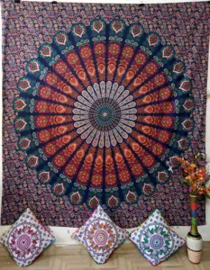 Muur Opknoping Gordijn Deur Raam Cover Drape Meerdere Kleuren Home Decor Pauw Mandala Boho