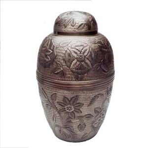 Urna de cremación de cenizas funerarias para adultos, esmalte blanco de latón, estilo americano/europeo - Product Image 6