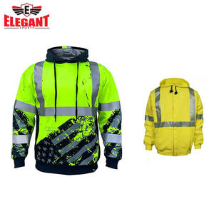 Chaqueta Polar de seguridad reflectante, sudaderas con capucha de alta visibilidad a la moda - Product Image 3