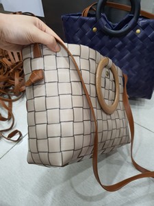 Bolsa tejida de plástico, cesta de la compra hecha en Vietnam, bolso tejido de nailon, almacenamiento de plástico 99GD - Product Image 5