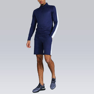 Verano de 2021 de logotipo personalizado de dos piezas pantalones cortos color sólido hombres pantalones cortos conjunto unisex twin sets - Product Image 4