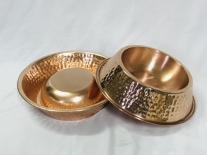 ชามอาหารสัตว์เลี้ยงทำจากทองแดงบริสุทธิ์,ถ้วยทองแดงพร้อมโลหะหรูหราสไตล์ดีลักซ์สำหรับสุนัขและแมวราคาไม่แพงสินค้าใหม่ - Product Image 5