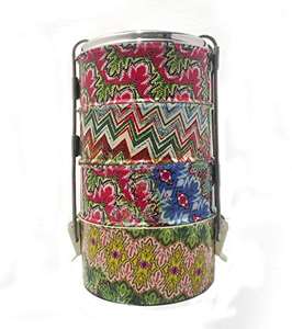 king International Lunch <b>Tin</b> Box with Handle/stainless Steel Pyramid Colored <b>Tiffin</b> Lunch Box with Clip and Handle Printed - Product Image 6
