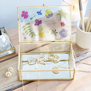 Sass & Belle Flower Print <b>Glass</b> Jewellery <b>Box</b> - Product Image 1