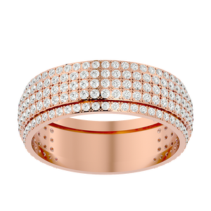 1.30 Carat Round Natural Diamond <b>Men's</b> Wedding Band Prong-<b>Set</b> Hip Hop Style <b>Ring</b> - Product Image 6