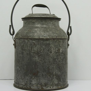 Rustic Galvanized Metal Sliver Decorative Milk Can for Flowers <b>Tin</b> Milk Can - Product Image 1