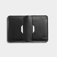 Dompet kulit sapi Vintage ramping RFID kualitas tinggi pria 2021 kustom tempat kartu lipat ganda Mini penutupan terbuka