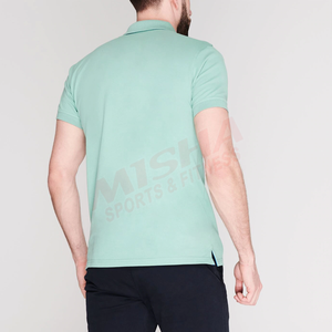 Alta calidad Color sólido logotipo bordado Polo de la camiseta para los hombres - Product Image 5