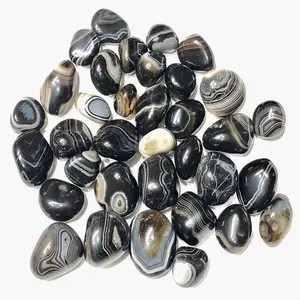 الكريستال الطبيعي الجملة الأحجار الكريمة أعلى بيع الأسود الاستعبادي أونيكس حجارة كريمة جميلة سوبر جودة
