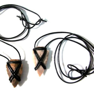 <b>Wrap</b> Agate Arrowheads Gemstone Necklace-Carved Engraved <b>Wedding</b> Decoration & <b>Gift</b> - Product Image 1