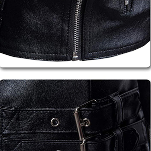 Veste de moto en cuir véritable matelassée pour homme pour l'hiver, élégante et durable, en cuir de vache - Product Image 6