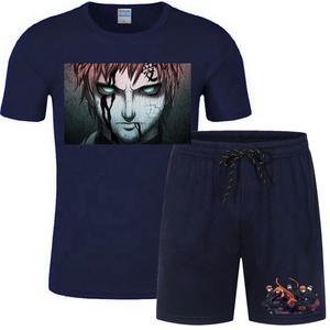 Ensemble de deux pièces d'été décontracté pour hommes T-shirt et short vierges respirants imprimés personnalisés-Vente en gros - Product Image 4