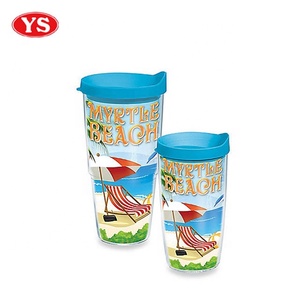 Grande <span class=keywords><strong>tasse</strong></span> à café de voyage en plastique à double paroi avec insert <span class=keywords><strong>photo</strong></span> de 24oz - Product Image 3