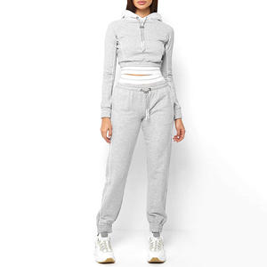 Top Quality Crop Top Hoodies New Fashion Mesh Banded Hoodie For <b>women</b> Full Sleeve Crop Hoodie - Product Image 4