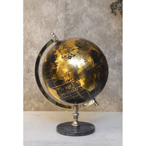 Globe rotatif classique et Vintage avec support en métal, élégant, pour décor et fournitures de cadeaux, inde, 1 pièce - Product Image 1
