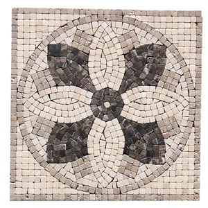 Decorative Round Square Rectangular Multicolor Art Flooring Tile Wall Stone Mosaic Medallion Pattern