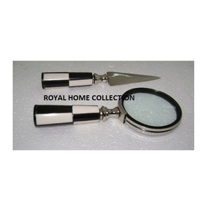 Nouvelle arrivée fraîche facile à transporter vente entière blanc et noir poignée dentaire loupe et ouvre-lettre loupe optique - Product Image 1