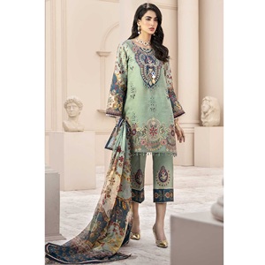 Venta caliente hermoso nuevo vestido de mujer Color rojo césped tela Pakistán señoras traje encaje lentejuelas diamantes para verano desgaste Natural - Product Image 6