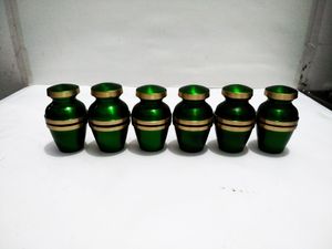 BLESSING DARK GREEN KEEPSAKE CREMATION URN <b>FUNERAL</b> <b>SUPPLIES</b> BRASSWORLD INDIA - Product Image 3