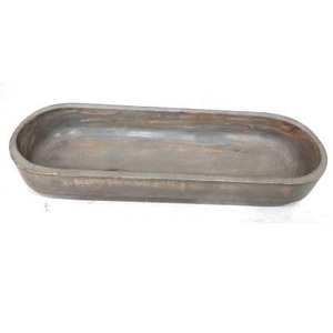 Tazón de masa de madera marrón decorativo en precio al por mayor Tazón para servir comida de esquina redonda rectangular de madera de mango de grado superior - Product Image 1