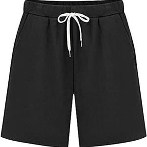 Short de motard en polyester pour femme sportif en lin tricoté fermeture à cordon décontracté coupe ample pour un usage quotidien séchage rapide taille moyenne - Product Image 6