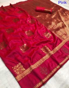 Banarasi — saree en soie Pure, couleur vin, Saree - Product Image 2