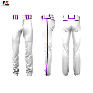 Pantalon de baseball pour homme avec passepoil latéral multicolore à séchage rapide Vêtements de sport respirants et imprimés personnalisés pour les équipes - Product Image 3