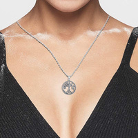 Bijoux fins, collier avec pendentif arbre de vie celtique en argent sterling 925 pour femmes