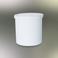 Seau à peinture en plastique cylindrique blanc Offre Spéciale de 1 litre avec sérigraphie Seaux à baril en PP vides bon marché