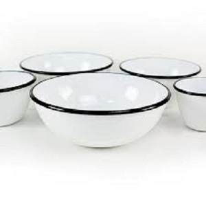 PREMIUM SALAD BOWL ENAMEL ALUMINIUM BOWL HOME DECORATIVE COST EFFECTIVE SALAD SALVER FRUIT BOWL - Product Image 3