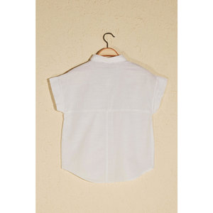 T-shirt court pour femme OEM, sublimation, manches courtes, mélange polyester/coton, col rond, style streetwear, anti-plis, séchage rapide - Product Image 3