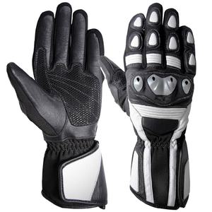Gants longs en cuir respirants professionnels pour moto Racing Knuckle Protection Sports Activités de plein air Motocross Gants - Product Image 1