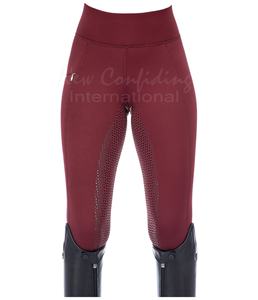 Pantalon d'équitation en silicone pour femme, legging d'équitation solide, avec grande poche pour téléphone - Product Image 1