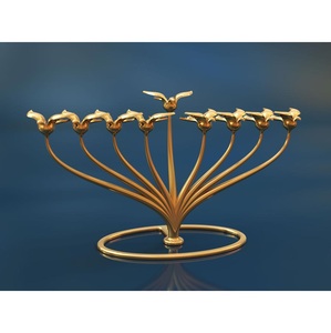 Hunukkah Menorah เชิงเทียนโลหะหัตถกรรมสำหรับ chanukah jews เทศกาลเชิงเทียนอื่นๆที่วางและขวดเทียน - Product Image 2