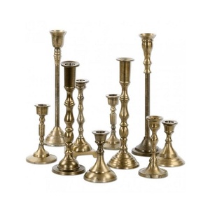 <b>Set</b> Of 2 Gold Color Aluminium <b>Candle</b> Stand With Finest Quality Different Sizes <b>Candle</b> Stand For Top Selling - Product Image 4