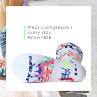 Chaussettes de compression graduée 20-30 mmHg pour l'été 2026 – Respirantes, pour le sport, la course et le fitness, avec design de bordure et de semelle