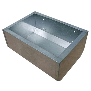 Mangeoire rectangulaire galvanisée en fer robuste de 1 mm pour chevaux, bovins, porcs, moutons, équipement d'alimentation pour l'élevage - Product Image 2