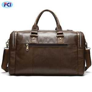 Genuine Cow Leather Duffel Bag <b>for</b> <b>Men</b> Big Capacity Soft Leather Luggage <b>for</b> Travel or Business <b>Handbag</b> - Product Image 3