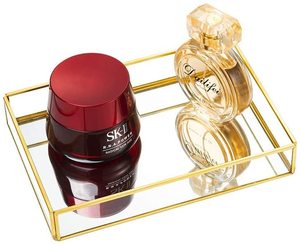 Ksn Trong; 34648 Hình Chữ Nhật Vàng Gương Khay Phục Vụ Kim Loại Thủy Tinh Đồng Nâu Sóng Hộp Trang Trí 10 Ngày 50Pcs Phục Vụ Khay - Product Image 5