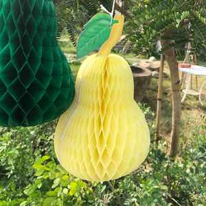 Fruit <b>Honeycomb</b> Pear Paper Wall <b>Decorations</b> for Partys-for Thanksgiving Easter Halloween-CE-9967 - Product Image 6
