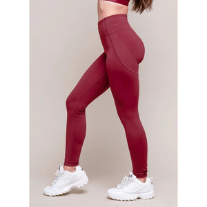 Leggings de Cintura Alta BOOTY-POP Color Borgoña, Personalizados, NUEVO MODELO - Product Image 1