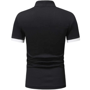 Venta al por mayor de camisetas de verano Ropa de los hombres de ajuste clásico de manga corta estilo a rayas de algodón suave ropa de gimnasio estilo retro Polo camisetas - Product Image 3
