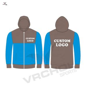 Sweat à capuche zippé personnalisé pour hommes sweat-shirt en polyester durable anti-rétrécissement anti-rides tricoté solide grande taille - Product Image 4