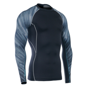 Vente en gros de rashguards MMA personnalisables sublimés, impression numérique, 85% polyester, 15% élasthanne, séchage rapide, respirant, manches longues, adultes - Product Image 5