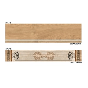 Simple conception sur en bois texture riser étape en céramique tuiles S-300x1200mm, R-200x1200mm - Product Image 3