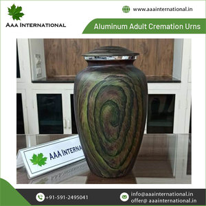 Custom Design and Custom Logo Available AAA International Aluminum American Style Adult Cremation Urns at Best Market Price - Product Image 2
