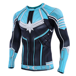 Maillots de compression à manches longues pour hommes Aw Traders HRS-AT-910 entièrement sublimés, en polyester/spandex, unis/secs, pour adultes - Product Image 2